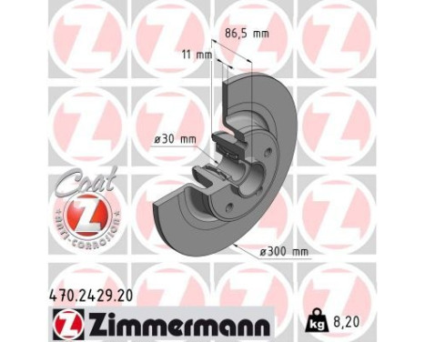 Disque de frein COAT Z 470.2429.20 Zimmermann