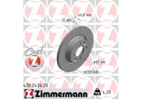 Disque de frein COAT Z 470.2436.20 Zimmermann