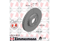 Disque de frein COAT Z 470.2438.20 Zimmermann