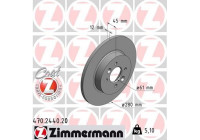 Disque de frein COAT Z 470.2440.20 Zimmermann