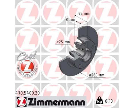 Disque de frein COAT Z 470.5400.20 Zimmermann