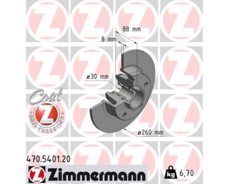 Disque de frein COAT Z 470.5401.20 Zimmermann
