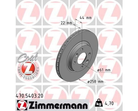 Disque de frein COAT Z 470.5403.20 Zimmermann