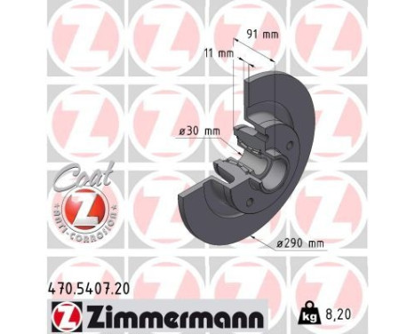 Disque de frein COAT Z 470.5407.20 Zimmermann