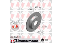 Disque de frein COAT Z 480.1543.20 Zimmermann