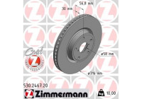 Disque de frein COAT Z 530.2467.20 Zimmermann