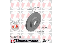 Disque de frein COAT Z 540.2493.20 Zimmermann