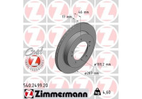 Disque de frein COAT Z 540.2499.20 Zimmermann