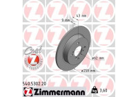 Disque de frein COAT Z 540.5302.20 Zimmermann