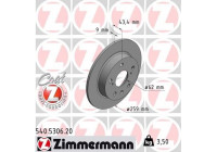 Disque de frein COAT Z 540.5306.20 Zimmermann