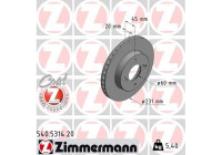 Disque de frein COAT Z 540.5314.20 Zimmermann