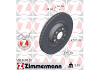 Disque de frein COAT Z 550.5600.20 Zimmermann