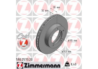 Disque de frein COAT Z 590.2573.20 Zimmermann