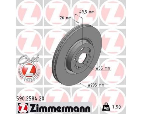 Disque de frein COAT Z 590.2584.20 Zimmermann