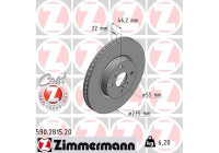 Disque de frein COAT Z 590.2815.20 Zimmermann