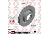 Disque de frein COAT Z 590.2827.20 Zimmermann