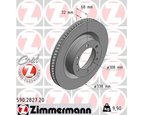Disque de frein COAT Z 590.2827.20 Zimmermann
