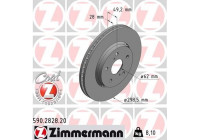 Disque de frein COAT Z 590.2828.20 Zimmermann