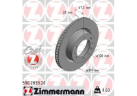 Disque de frein COAT Z 590.2833.20 Zimmermann