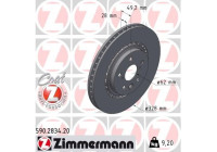 Disque de frein COAT Z 590.2834.20 Zimmermann