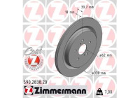Disque de frein COAT Z 590.2838.20 Zimmermann