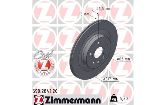 Disque de frein COAT Z 590.2841.20 Zimmermann