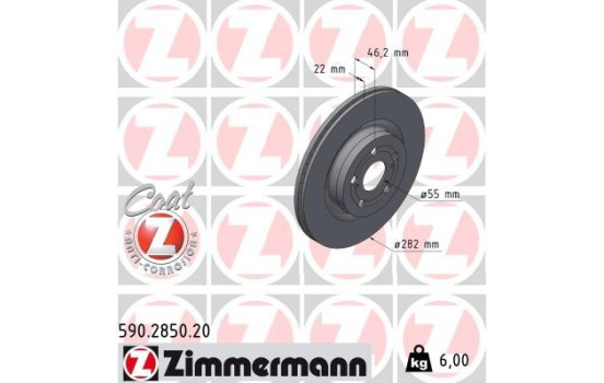 Disque de frein COAT Z 590.2850.20 Zimmermann