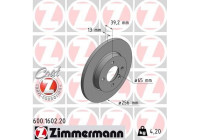 Disque de frein COAT Z 600.1602.20 Zimmermann