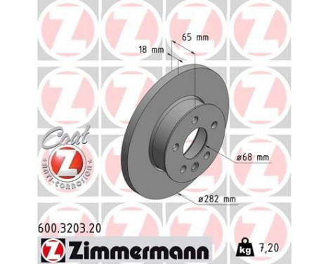 Disque de frein COAT Z 600.3203.20 Zimmermann