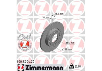 Disque de frein COAT Z 600.3204.20 Zimmermann