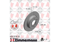 Disque de frein COAT Z 600.3210.20 Zimmermann