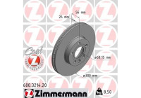 Disque de frein COAT Z 600.3214.20 Zimmermann