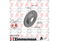 Disque de frein COAT Z 600.3217.20 Zimmermann