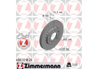 Disque de frein COAT Z 600.3218.20 Zimmermann