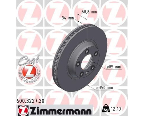 Disque de frein COAT Z 600.3227.20 Zimmermann
