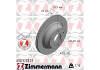 Disque de frein COAT Z 600.3228.20 Zimmermann