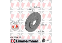 Disque de frein COAT Z 600.3244.20 Zimmermann
