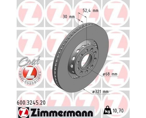 Disque de frein COAT Z 600.3245.20 Zimmermann
