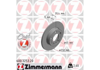 Disque de frein COAT Z 600.3253.20 Zimmermann