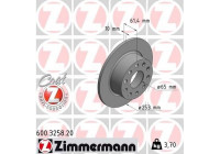 Disque de frein COAT Z 600.3258.20 Zimmermann