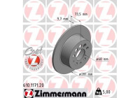 Disque de frein COAT Z 610.1171.20 Zimmermann