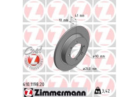 Disque de frein COAT Z 610.1198.20 Zimmermann