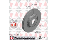 Disque de frein COAT Z 610.3707.20 Zimmermann