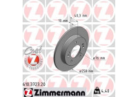 Disque de frein COAT Z 610.3723.20 Zimmermann