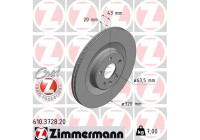 Disque de frein COAT Z 610.3728.20 Zimmermann