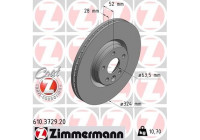 Disque de frein COAT Z 610.3729.20 Zimmermann