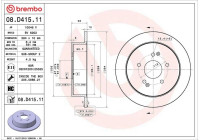 Disque de frein COATED DISC LINE 08.D415.11 Brembo