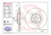 Disque de frein COATED DISC LINE 09.C492.11 Brembo