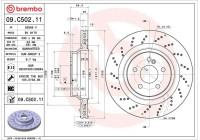 Disque de frein COATED DISC LINE 09.C502.11 Brembo