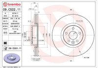 Disque de frein COATED DISC LINE 09.C522.11 Brembo